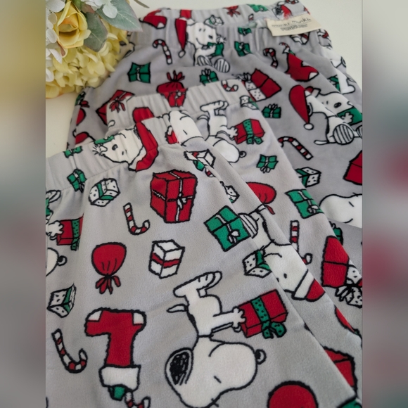 NEW Munki Munki SNOOPY Peanuts Christmas PJ Lounge Jogger Pants Velour Women XL - Picture 15 of 15